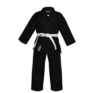 Kimono de Jiu-Jitsu 100% Coton Extensible Léger et Résistant Coupe Classique Teint Uni Unisexe Adulte Vêtement d'Arts Martiaux - Product Image 5
