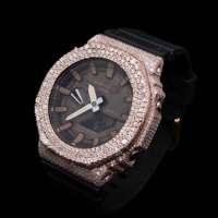 Montre de luxe en argent 925 sertie de moissanite, style hip-hop, pour homme, idéale pour les soirées en boîte de nuit et les performances sur scène, personnalisable