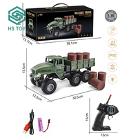 Jouet HS 2.4G 4WD Six-wheels 1:16 échelle jouet véhicule tout-terrain léger RC camion de commandement militaire avec emballage de luxe