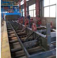 Équipement automatique de nettoyage de surface de plaques d'acier par sablage, avec contrôle PLC, haute performance, entraînement moteur