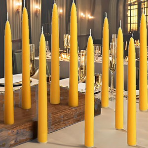 Winby All Natural Beeswax <b>Taper</b> <b>Candles</b> Smokeless Dripless Unscented for Home Decoration and Celebration - Product Image 2