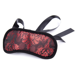 Produits SM Masque pour les yeux en tissu jacquard rouge Accessoire de scène Masque facial Ruban d'entraînement Masque pour les yeux Bande pour les couples Hommes Femmes - Product Image 1