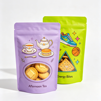 Sachet Doypack Personnalisé Imprimé en Héliogravure avec Fermeture Zip, Qualité Alimentaire, en Matériaux Recyclés, avec Encoche de Déchirement, Refermable pour Emballage de Snacks