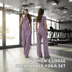 Conjunto Deportivo de 2 Piezas para Mujer, de Alta Calidad, Casual, Holgado, para Yoga, Transpirable, de Secado Rápido, Spandex/Nylon, para Gimnasio y Fitness - Product Image 2
