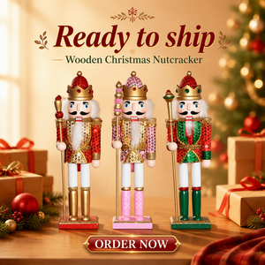 Wholesale Sequined <strong>Nutcracker</strong> Cascanueces 30cm Wooden Ornament <strong>Christmas</strong> <strong>Nutcracker</strong> <strong>for</strong> Decoration Supplies - Product Image 1