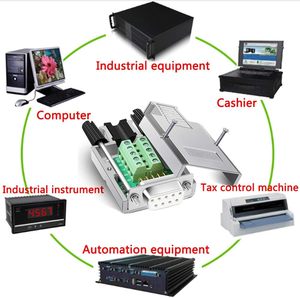 DB9 Breakout nối, solderless vỏ kim loại RS232 D-SUB nối tiếp đến 9-pin cổng thiết bị đầu cuối Nữ adapter nối Breakout Board - Product Image 6
