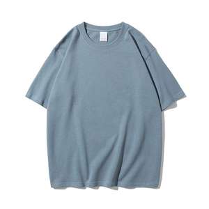 T-shirt vierge en coton 100 % col rond 280 GSM pour impression de logo personnalisé – Vente en gros - Product Image 2