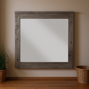 Espejo con Marco de Roble Gris Rústico Vidalia, Espejo Rectangular de Pared para Decoración del Hogar - Product Image 2