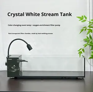 Nouveau modèle d'<span class=keywords><strong>aquarium</strong></span> de bureau en verre ultra-clair Jinjing, ensemble complet avec filtration à circulation écologique pour poissons - Product Image 2