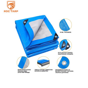 Bâches en PE imperméables, résistantes, multicolores et de différentes tailles, avec protection UV, personnalisables - Product Image 2