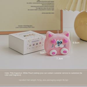 Bougie de chat <span class=keywords><strong>petits</strong></span> cadeaux créatifs génération mignon ornements faits à la main parfum cadeau d'anniversaire cadeau à la main bougie d'aromathérapie - Product Image 5