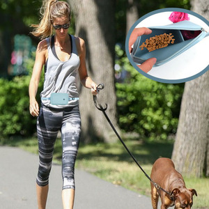 Pochette à friandises pour chien en silicone intégrée avec fermeture éclair, imperméable et durable, de qualité alimentaire, pour la promenade, couleur personnalisée, unisexe - Product Image 2