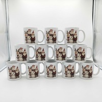36 pièces/boîte Tasse en céramique blanche de 11 oz pour sublimation - Personnalisable pour les cafés