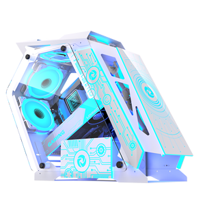 Lovingcool MATX Estuches de computación de vidrio templado Escritorio Cool SPCC Estuches y torres de computadora para juegos con ventilador Vertical <span class=keywords><strong>PC</strong></span> Chasis USB3.0 - Product Image 5
