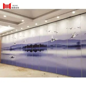 Divisor móvil temporal para <span class=keywords><strong>hotel</strong></span>, marco de aluminio, deslizante, plegable, acústico, de madera, Partición de pared - Product Image 1
