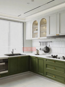 Gabinetes de Cocina Modernos Estilo Shaker SANTOPOVA, Tablero de Melamina y MDF, Base para Fregadero y Mueble de Esquina para Apartamento o Villa - Product Image 5