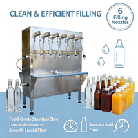 Machine de remplissage semi-automatique à siphon gravitaire haute précision pour bouteilles en verre de 200 ml, équipement pour eau purifiée et jus de fruits frais