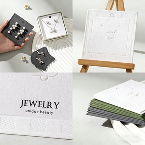 Wholesale Pendant Storage Jewelry Display Paper Card Hole <b>Holder</b> Custom Printing Logo Necklace <b>Earring</b> Card - Product Image 2
