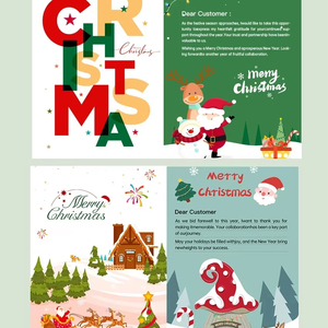 Set di Biglietti d'<span class=keywords><strong>Auguri</strong></span> Natalizi Creativi con Illustrazioni Festive, <span class=keywords><strong>Auguri</strong></span> Caldi, Carta Patinata, Buste Personalizzate per Famiglia e Amici - Product Image 1