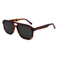 QSKY 23SA027 Lunettes de soleil polarisées en acétate faites à la main, surdimensionnées, à double pont, de haute qualité, avec verres TAC UV400, personnalisables avec logo OEM
