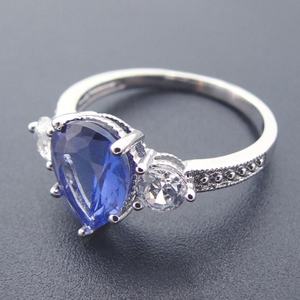 Anillo de Boda de Plata de Ley 925 con Tanzanita, Joyería de Plata al por Mayor - Product Image 5