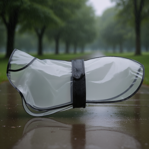 Imperméable pour chien en PVC Tarbes S 38 cm transparent avec bord noir Vêtements pour animaux de compagnie - Product Image 3
