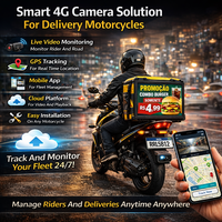 Caméra de surveillance pour livreur 1080P avec suivi GPS 4G, caméra de moto, vidéo en temps réel, système de gestion de flotte de livreur