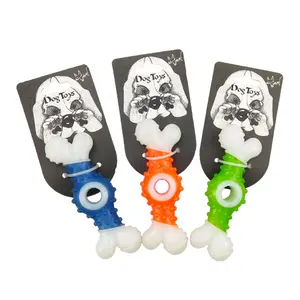 Produk Hewan Peliharaan Warna Kustom Mainan Anjing Tulang Anjing Mengunyah Tulang Nilon