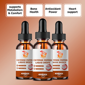 Gouttes liquides de piment de Cayenne avec vitamines D3 et K2 : Soutient l'action antioxydante, le métabolisme et la santé osseuse - Product Image 4