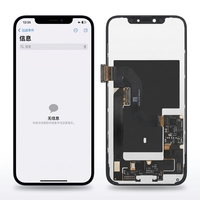 Écran OLED souple de remplacement pour iPhone 12 Pro Max, avec cadre noir, pièce de réparation tactile LCD