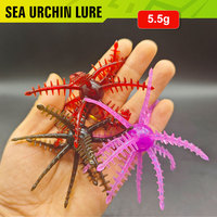 Leurre souple artificiel en forme d'ormeau flottant 5,5g, haute élasticité, avec tentacules, facile à installer, insert de plomb, pour eau douce