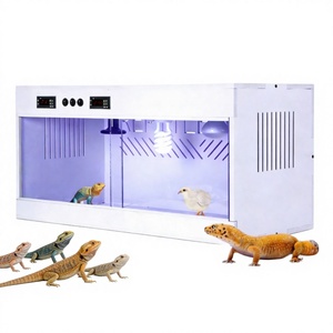 Boîte d'élevage rectangulaire en PVC écologique avec cadre en alliage léger et lisse pour reptiles, terrarium pour serpents et tortues - Product Image 3