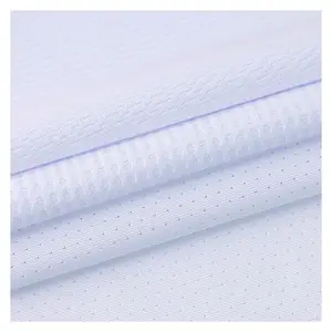polyester mesh net fabric material custom fabric printing recycled polyester knitted fabric for clothing t-shirt