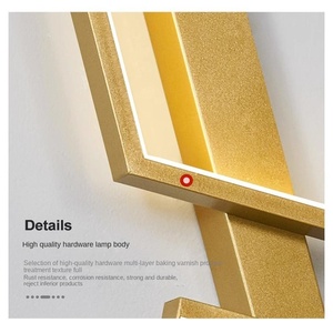 Lámpara de Pared LED Minimalista Nórdica, Negra y Dorada, con Control Remoto, Decoración de Lujo para el Hogar, Dormitorio, Sala de Estar - Product Image 2