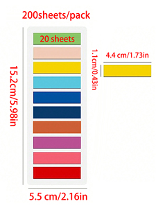7400 Etiquetas Adhesivas Transparentes de PET para Estudiantes, Juego de 37 Piezas, Fluorescentes, Morandi, Resistentes al Agua, para Marcar en Blocs de Notas - Product Image 3