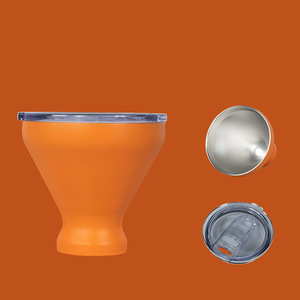 Custom Molded 304 Stainless Steel Martini Glass 201-300ml Double Wall Cocktail Glass For Cocktail Party - Product Image 1