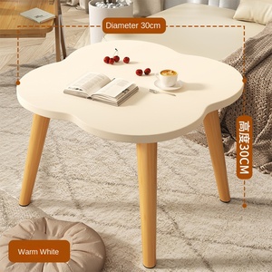 2024 luxe petite Table basse créative baie vitrée Design Table en bois moderne pour chambre appartement balcon thé assis lumière - Product Image 3