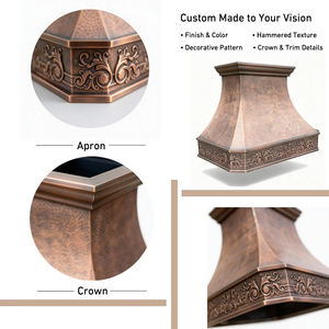 Architektonisch Handgefertigte Kupfer-Dunstabzugshaube Maßgefertigt für Luxusvilla-Küchen - Product Image 5