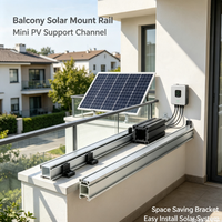 Système de montage solaire personnalisé, rail de support pour panneaux photovoltaïques en aluminium 6063, support de fixation pour installation sur toit et au sol