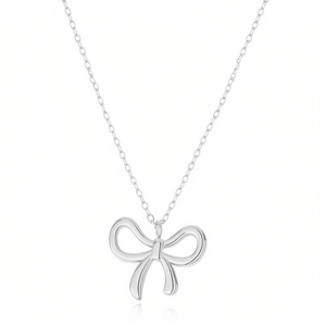 เอมี่ เอมี่ โบว์น็อตสร้อยคอจี้เงินสเตอร์ลิงชุบสแตนเลสผู้หญิงของขวัญทุกวันเครื่องประดับ C0094 - Product Image 3
