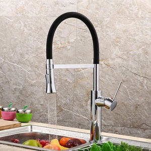 Rubinetto da cucina moderno <span class=keywords><strong>con</strong></span> installazione a incasso, <span class=keywords><strong>doccetta</strong></span> estraibile in rame, monocomando per lavello - Product Image 3