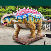 Simüle Edilmiş Dinozor Modeli, İnteraktif Robot Olarak El Yapımı Büyük Animatronik Ankylosaurus, Açık Hava Parkları İçin Sergi Amaçlı Bir Ürün