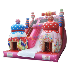 Tobogán inflable comercial gigante con forma de caramelo para fiestas al aire libre para niños - Product Image 4
