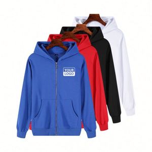 เสื้อฮู้ดดี้ผู้ชายแบบซิปเต็มตัว พิมพ์โลโก้ตามสั่ง ขายส่ง ODM/OEM สำหรับผู้ชายและผู้หญิง - Product Image 1