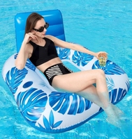 Chaise flottante gonflable pour piscine Rangée de flotteurs de plage pour piscine inclinable