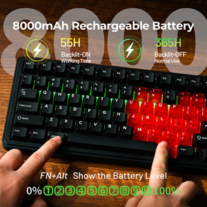 <span class=keywords><strong>Clavier</strong></span> de jeu mécanique XVX M75 Lumina Tri-Mode 75% avec rétroéclairage RVB, touches programmables et connexion <span class=keywords><strong>sans</strong></span> <span class=keywords><strong>fil</strong></span> – Cadeau de la Saint-Valentin - Product Image 4