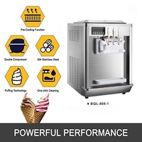 Nouvelle machine à crème glacée automatique de bureau miniature avec saveurs d'eau et de chocolat, prix d'usine