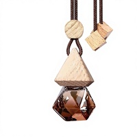 Ganzjahres-Hotel-Aromatherapie Holzgeschnitzter Glas-Lufterfrischer-Anhänger mit Zen-Tee-Duft, ätherisches Öl-Ornament für das Auto, desodorierend