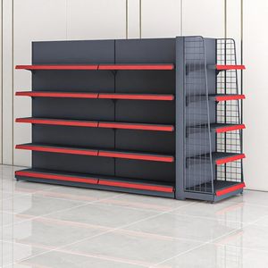 Estantes de pared <span class=keywords><strong>minimarket</strong></span> resistentes de metal de tamaño de color personalizado de fábrica <span class=keywords><strong>para</strong></span> góndola de exhibición de cosméticos - Product Image 6