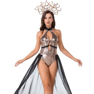 Disfraz <span class=keywords><strong>de</strong></span> Diosa Serpiente Medusa <span class=keywords><strong>de</strong></span> la Mitología Griega Antigua para Mujer Adulta TRAD-011 - Product Image 4